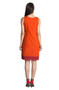 MOHR Women's Dark Orange Sleeveless Dress with Pleated Neckline åäÌÝÌÕ Back