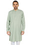 A.N.D. by Anita Dongre Long Pullover Kurta Tunic with Printed Mandarin Collar ÌÎå«ÌÎ_ÌÎÌ_ÌÎåÌÎÌ_ÌÎå´ Green Front