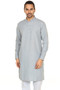 A.N.D. by Anita Dongre Long Pullover Kurta Tunic with Printed Mandarin Collar ÌÎå«ÌÎ_ÌÎÌ_ÌÎåÌÎÌ_ÌÎå´ Grey Back