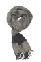 In-Sattva Colors - Two tone Horizontal Stripes Scarf Stole ÛÒ Grey