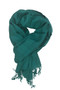 In-Sattva Colors - Woven Checkered Print Solid Color Scarf Stole ÛÒ Teal