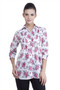 MB Womens Ethnic Rose Printed Top with Pintucks