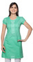 Rangmanch Women's Kurta Tunic - Round Neck ÌÎå«ÌÎ_ÌÎÌ_ÌÎåÌÎÌ_ÌÎå´ Turquoise Front