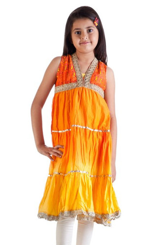 MB Girl's Indian Kurta Tunic Red with Gold Print, Churidar (Pants) and  Dupatta (Scarf)