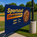 6x3 ft custom vinyl banner with vibrant full-color graphics and reinforced edges