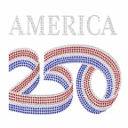 American 250th Anniversary Rhinestone Transfer Design