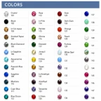 Rhinestone color chart