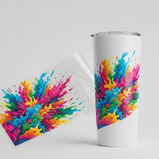 Colorful UV DTF transfers