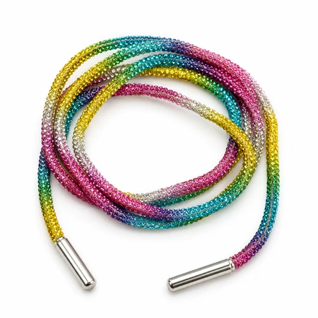 Rainbow crystal hoodie string