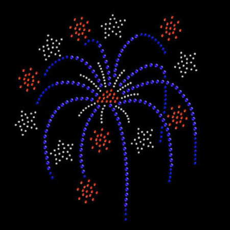 fireworks Rhinestone Transfer