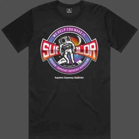 Black Supacolor Wearables Screen Print Transfer
