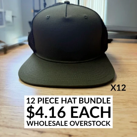12 Blank Surfer Trucker Cap (Style BX025) Wholesale Bulk $4.16 Each