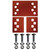 Steel Longitudinal Beam 4-Bolt Clamp - Anchors - Red (141199000)