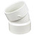 PVC 22-1/2 Degree Elbow - 3" Hub x 3" Hub