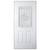 34" x 76" 6-Panel Outswing Steel Door - Decorative Star Window