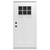 34" x 76" 6-Panel Outswing Steel Door - 6-Lite