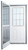34" x 80" 6-Panel Fiberglass Combo Door - 9-Lite Window