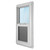 46" x 39" Double Pane Single-Hung Vinyl Window - White
