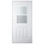 30" x 74" 6-Panel Outswing Steel Door - Vertical Slider Window