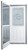 36" x 76" 6-Panel Fiberglass Combo Door - Decorative Star Window