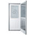 36" x 76" 6-Panel Fiberglass Combo Door - Decorative Star Window