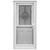 36" x 76" 6-Panel Fiberglass Combo Door - Texas Star Window - Conventional Storm Door