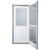 34" x 76" 6-Panel Fiberglass Combo Door - Mini-blind Window