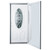 34" x 76" 6-Panel Fiberglass Combo Door - 3/4 oval Window