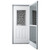 34" x 76" 6-Panel Fiberglass Combo Door - War & Peace Window