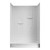 Better Bath 54" x 28" x 68" 3-Piece ABS Plastic Mobile Home Shower Wall Surround - White