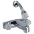 2-Knob Tub and Shower Combo Faucet with Pop-Up Diverter - 8" - Plastic Stem and Bonnet - Plastic Underbody