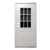 32" x 76" 6-Panel Outswing Steel Door - 9-Lite Window