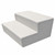 36" Wide Open-Back Step - 16" Height with 10" Landing Depth