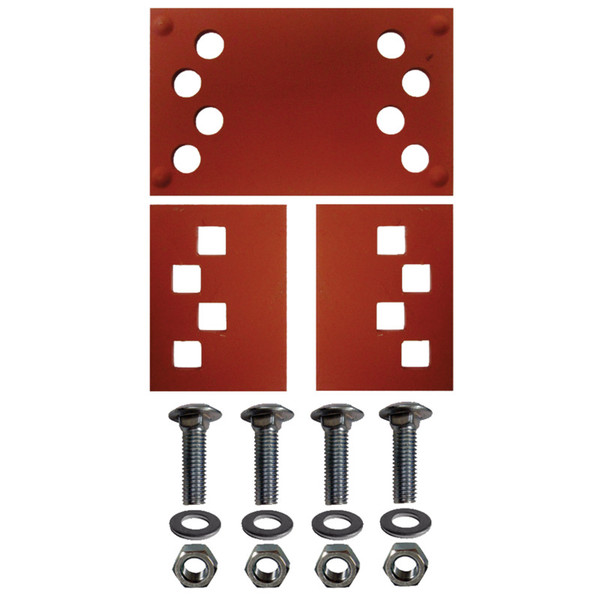 Steel Longitudinal Beam 4-Bolt Clamp - Anchors - Red (141199000)