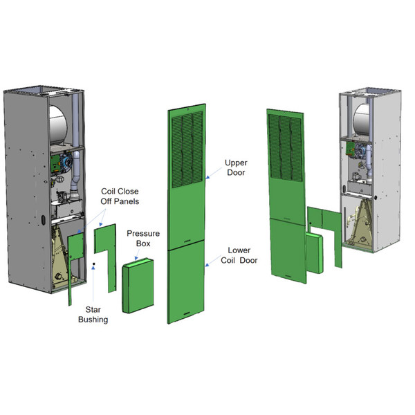 Retrofit Kit for A2L MG2R Front Return Furnaces with 27" Height Coil Box