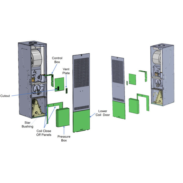 Retrofit Kit for A2L MG1E Furnaces with 20" Height Coil Box