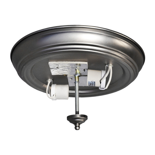 13" 2-Light Ceiling Fixture Base - Brushed Nickel