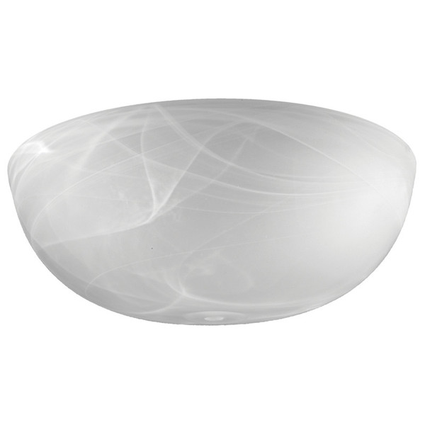 13" Round Glass Globe - Alabaster