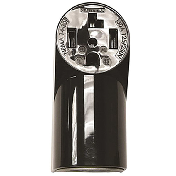 NEMA14-30R Dryer/Range Receptacle - 3-Pole - 4-Wire - Black