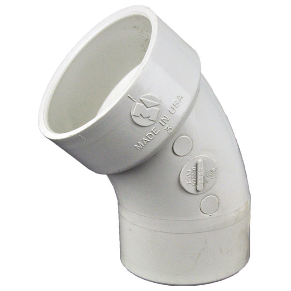 ABS 90 Degree Elbow - Schedule 40 - 3" Hub x 3" Street Spigot