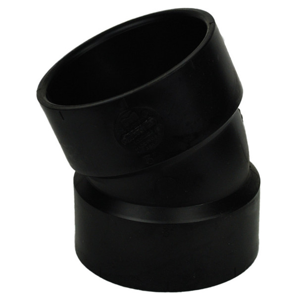 ABS 22-1/2 Degree Elbow - 3" Hub x 3" Hub