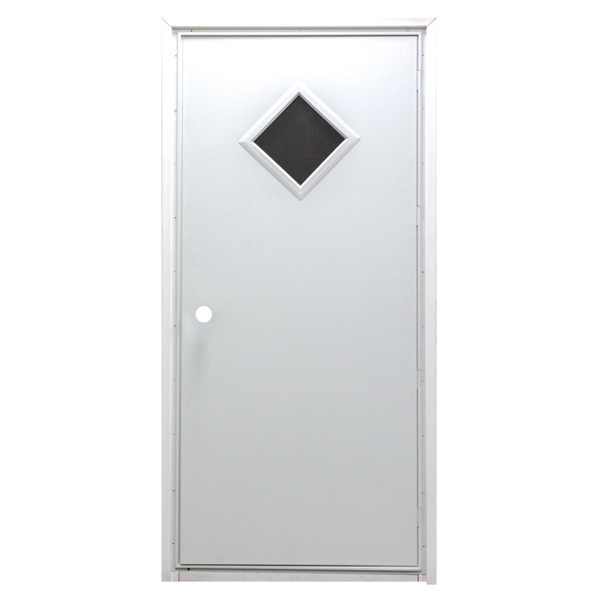 34" x 76" Smooth Outswing Steel Door - Diamond