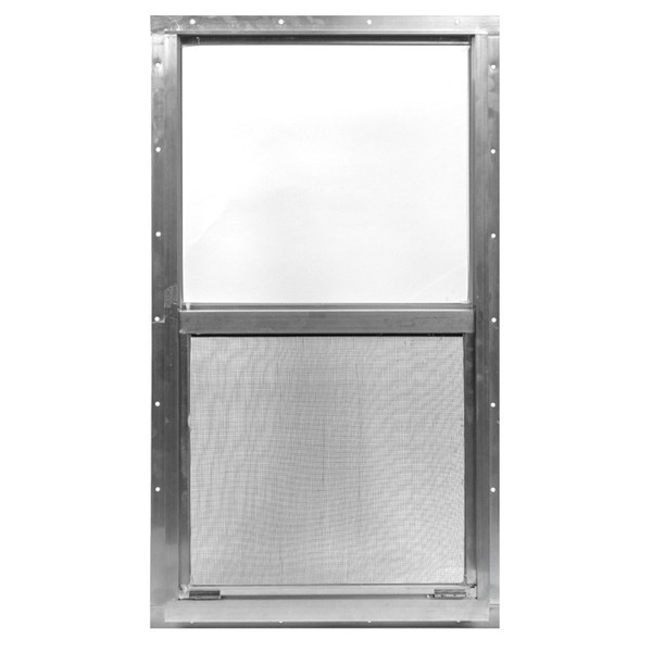 14" x 27" Single-Hung Manufactured Home Aluminum Window - Mill Finish - Obscured Glass