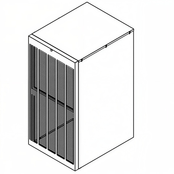 Field Installed Downflow Coil Box with Louvered Door for E7EM Downflow Electric Furnaces - 39" Height