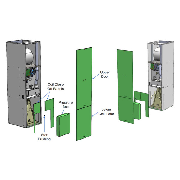A2L Retrofit Kit for FER MG2R Top Return Furnaces with 27" Height Coil Box