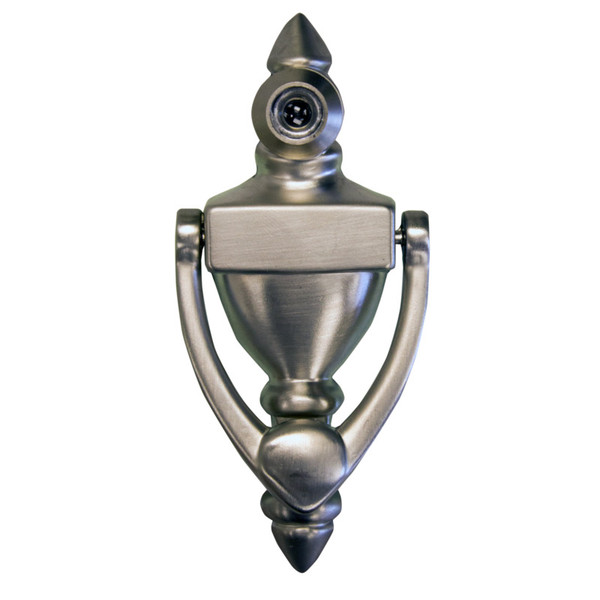 Door Knocker with Viewer - Nickel