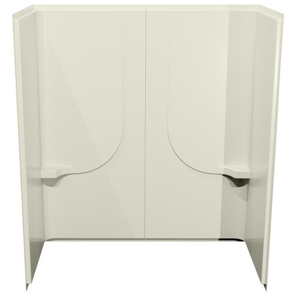 Watershed 54" x 27" x 58" Fiberglass Mobile Home Tub/Shower Wall - Almond