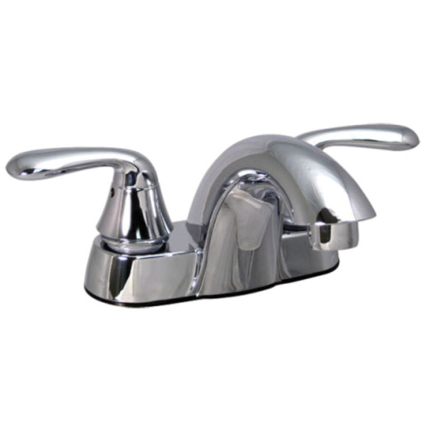 2-Lever Bathroom Sink Faucet - 4" Center - Brass Underbody