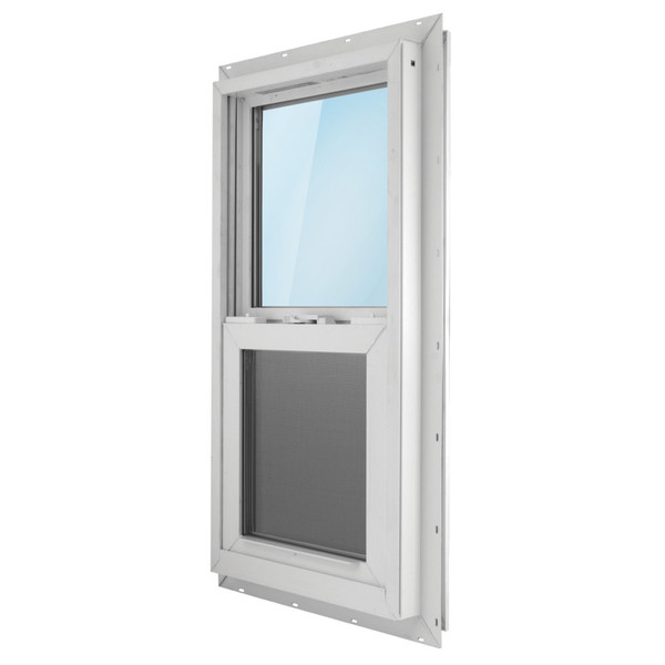 36" x 27" Double Pane Single-Hung Vinyl Window - White
