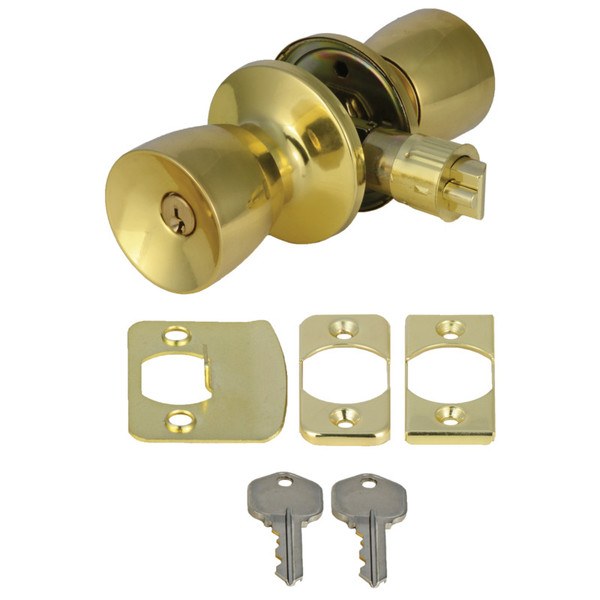 Exterior Entrance Lock - Polished Brass